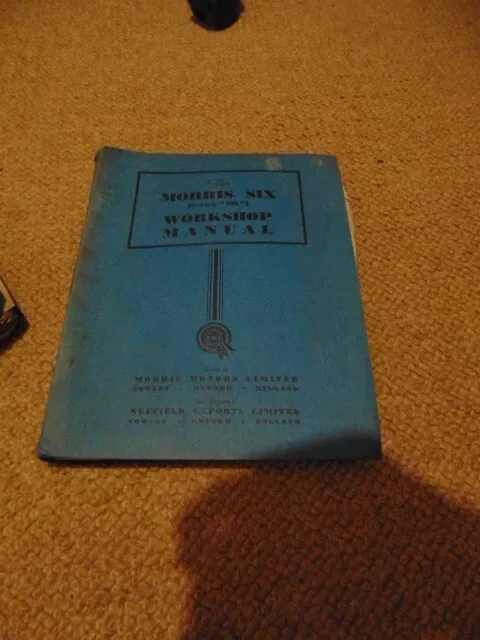 MORRIS Six  Morris 6 Series MS, ORIGINAL BMC FACTORY WORKSHOP MANUAL