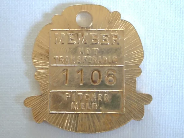 Cricket Vintage 1978-79 Richmond Cricket Club 125 Years Member's Badge Medal 2