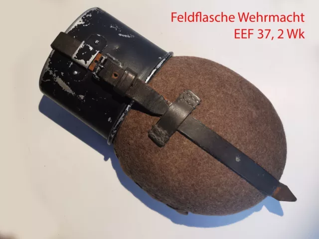 Orig. Wehrmacht Feldflasche 2wk ww2 fieldbottle canteenbottle early peace EFF 37