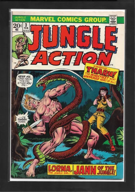 Jungle Action #3 (1973): Jim Starlin Cover Art! Bronze Age Marvel Comics! FN!