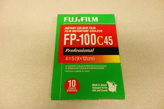 2 Packs FujiFilm FP-100C45 4x5 Instant Color Film 07/2014 COLD STORED Peel Apart