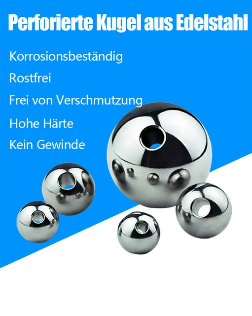 50x Edelstahl Lagerkugeln 1/4 Zoll - 316L G100 Präzision Korrosionsbeständig