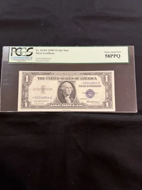 SILVER CERTIFICATE Fr. 1615* 1935F $1 Star Note Choice About New 58PPQ