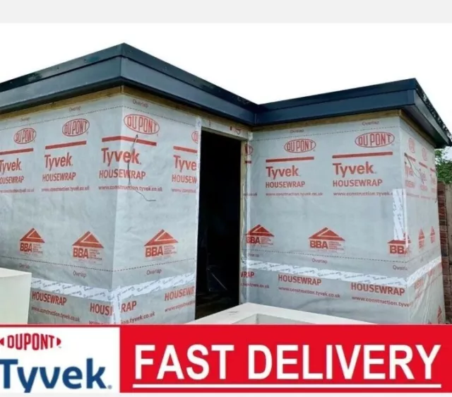 CHEAPEST ON EBAY Tyvek Housewrap breather Membrane 1.4m Wide by the metre