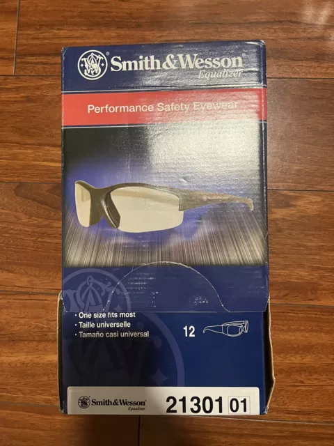 Smith and Wesson Safety Glasses 21301 Equalizer Eyewear Blue Mirror Lens 12 Pack