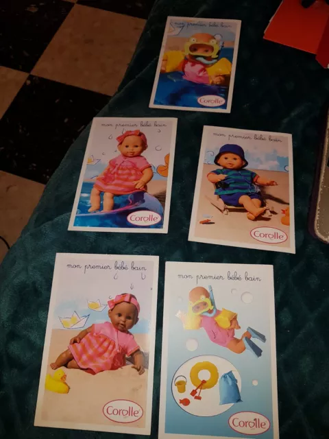 Lot de 5 CARTE POSTALE DE COLLECTION COROLLE bébé bain