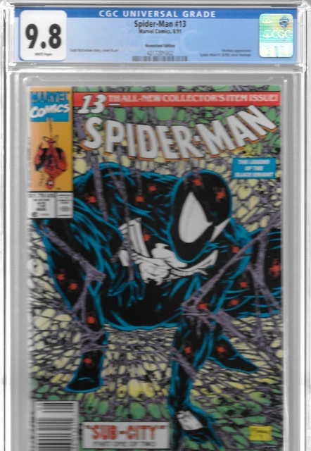 Spiderman 13 Newsstand Variant CGC 9.8 1991 Todd McFarlane Marvel Black Suit