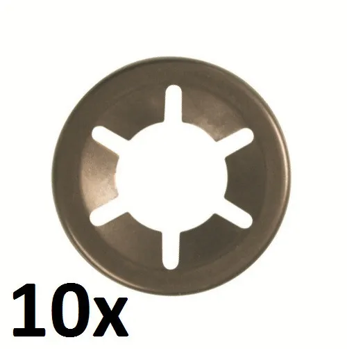 10x Starlock Stahl lackiert 12,7 mm 1/2'' Zoll Unterlegscheibe Sicherungsscheibe