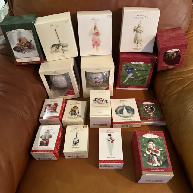 Hallmark Keepsake Lot Of 17 Christmas Ornaments New In Box