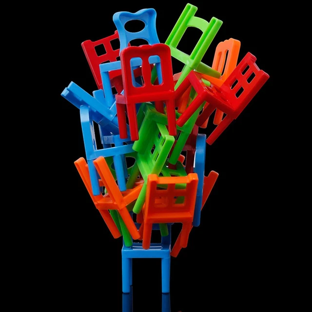 Balance Chairs Game Stacking Puzzle Toys Kids Educational Desktop Gift Sets,