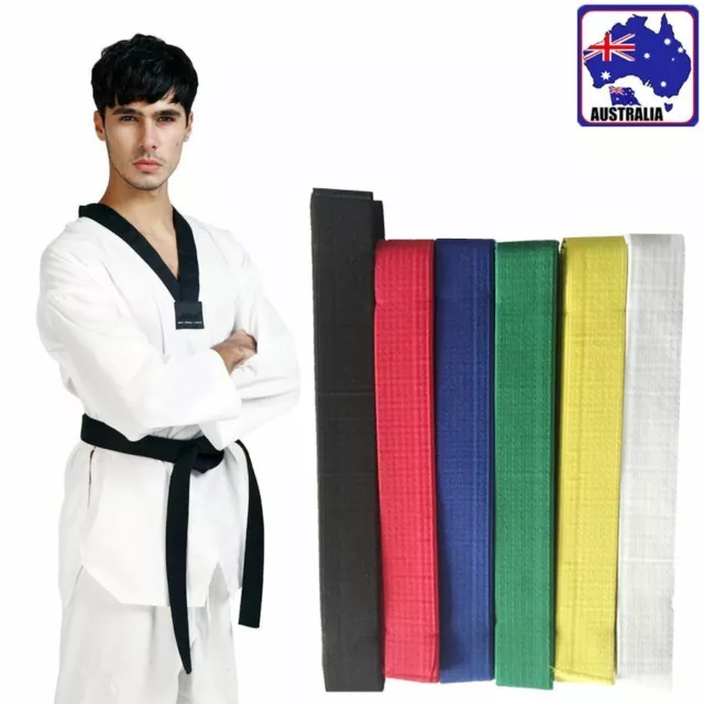 3x Taekwondo Martial Arts Belt Karate Judo Uniform Waistband Strap Sash OGLST66