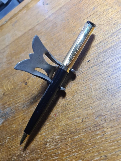 Stylo Bille Pierre Balmain Laqué Noir Scintillant - Recharge Incluse, Excellent état