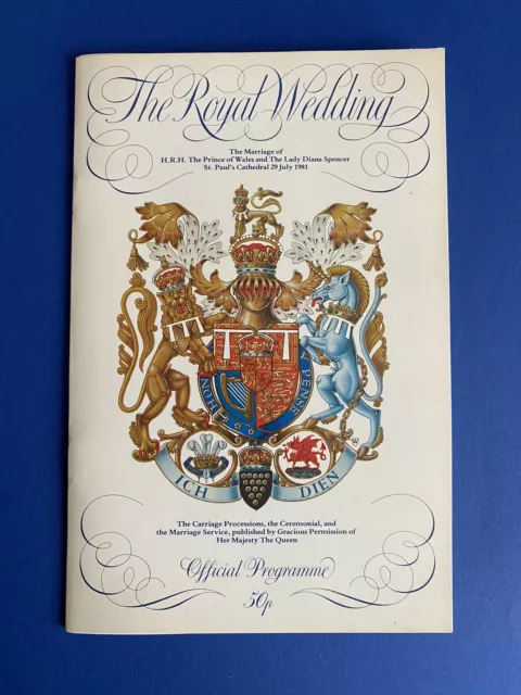 The Royal Wedding of Charles and Diana official programme 1981 - VGC