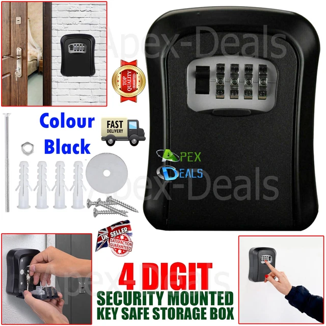 Wall Mounted Key Safe Security Code Door Lock Outdoor 4 Digit Combination Lock