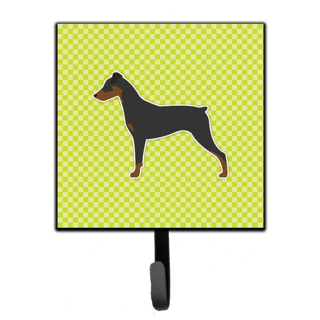 "Caroline's Treasures German Pinscher Checkerboard Green Leash or Key Holder ...