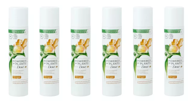 Dove Deo Spray Deodorant powered by plants Ginger , 6x75ml EAN59013983