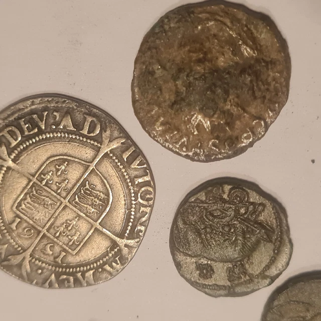 metal detecting finds FROM YORK UK interesting Lot ROMAN SILVER / HAMMERED 3