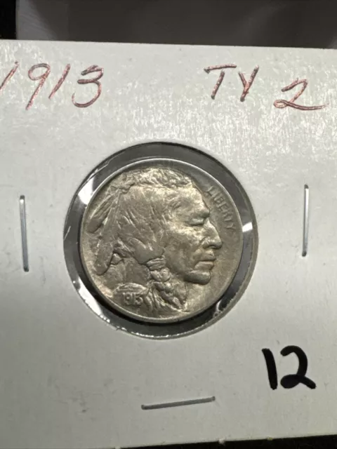 * 1913-P Type 2 * Superb Gem Bu Ms Buffalo Nickel * From Original Collection #12