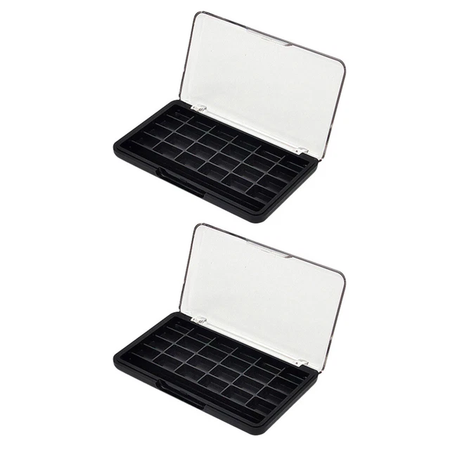 2 Pcs Cosmétique Vide Plateau D'ombre À Paupières Conteneur Magnétique Maquette