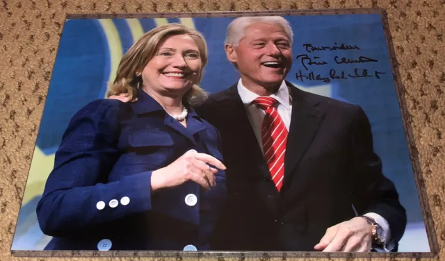 President Bill Clinton Hillary Signed 8X10 Photo Jsa Autograph Loa