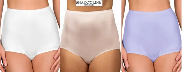 Women's Shadowline 17032 Hidden Elastic Nylon Classic Brief Panty (Black 5)  