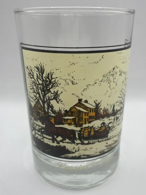 Arby’s Collectors Series 1981 Currier and Ives Glass American Farm In Winter