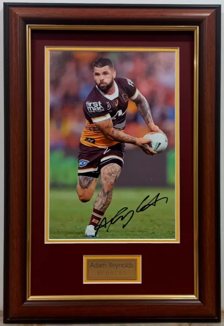 Adam Reynolds Signed Action Photo Framed Brisbane Broncos Captain Memorabilia