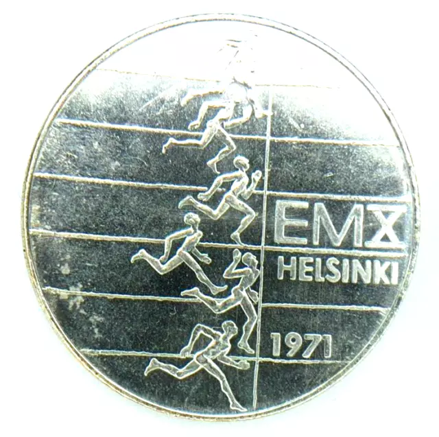 Finland 1971 10 Markkaa Silver Coin Investment - Athletic Championships - KM#52