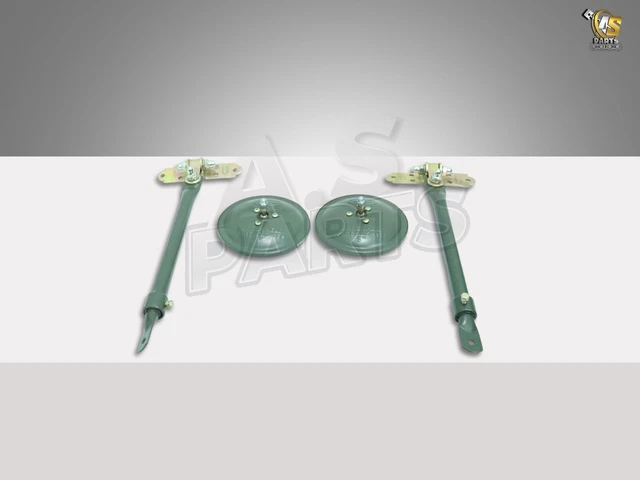 QTM Mirror Arm & Mounting Brackets Set For Jeep Willys M38, M38A1, CJ2A, CJ3A, CJ3B - ASSY38