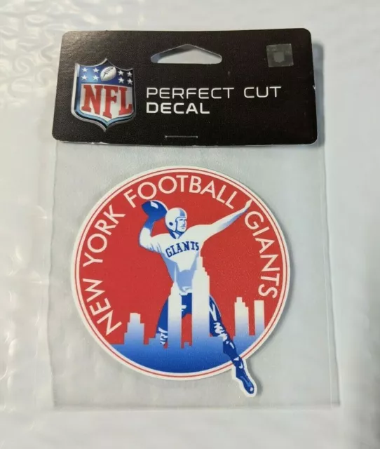 NY New York Giants 4" x 4" Retro Logo Truck Car Auto Window Die Cut Decal Circle