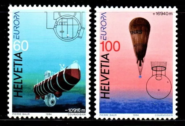 Schweiz Satz MiNr. 1525-1526 von 1994 Europa CEPT Postfrisch N 0763