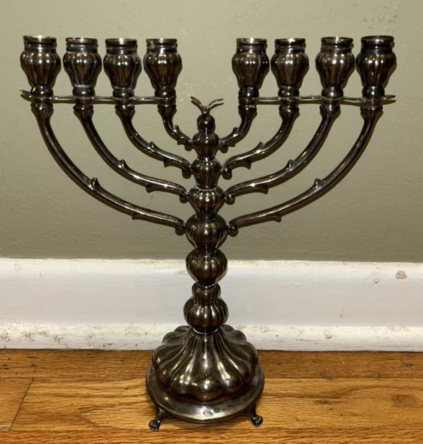 Menorah Sterling Antique American Early 20th Century Jewish Judaica 16.8 Ounces!