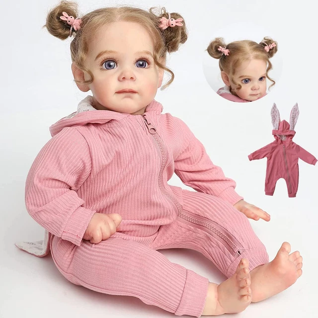 22" Reborn Dolls Baby Handmade Realistic Soft Silicone Vinyl Newborn Xmas Gifts