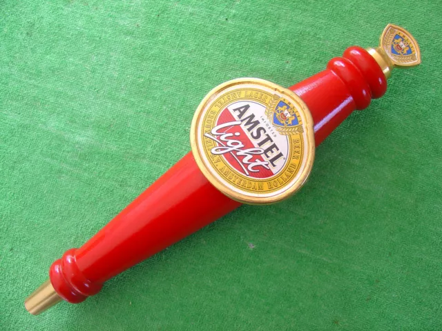 Vintage Amstel Light Beer Tap Handle Imported Lager Beer 13" Tall "Man Cave"
