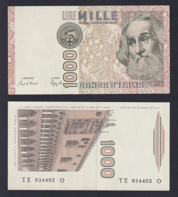 Italie 1000 Livres M. Polo D.1982 (1988) P 109b Fds / UNC C-08