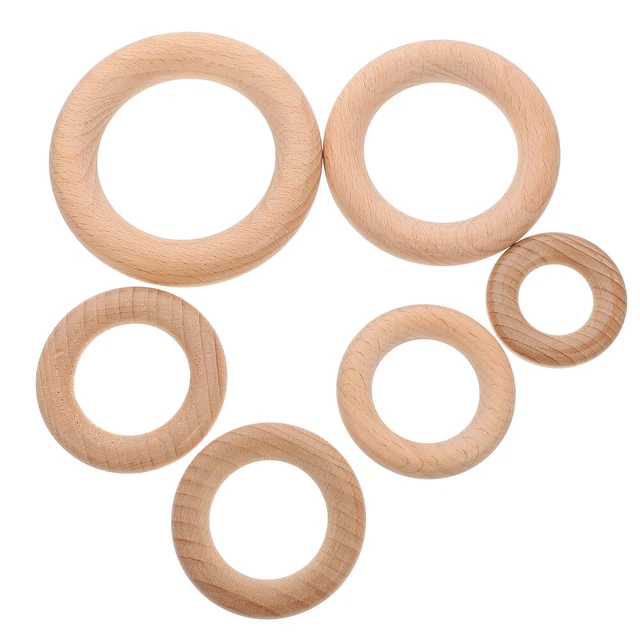 6 stücke Holz Ringe Runde Kreise Zeigen Spielzeug Baby Holz Zubehör