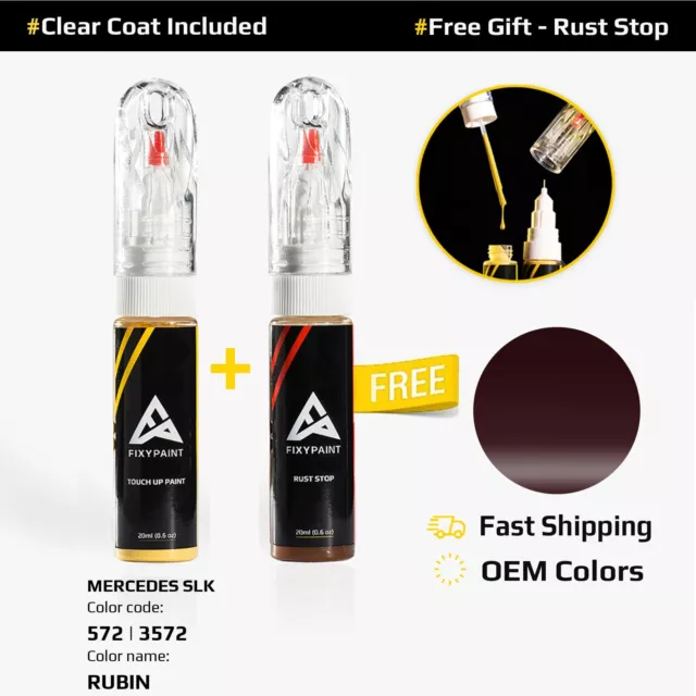 Car Touch Up Paint For MERCEDES SLK Code: 572 | 3572 RUBIN