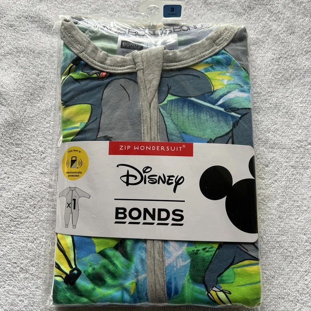 BONDS WONDERSUIT ZIPPY Disney Jungle book Baloo Goes Bananas SIZE