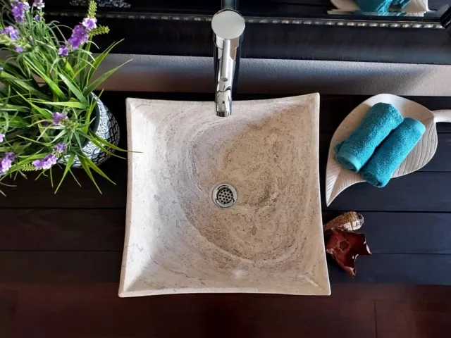 Travertine Sink / Vessel Sink / Stone Sink / Bathroom Sink / Vanity Sink / Bowl