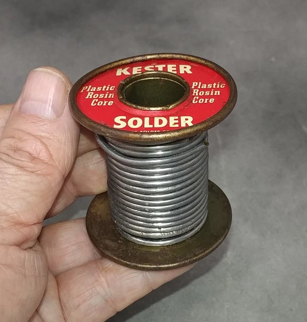 Kester Plastic Rosin Core Solder Vintage .093 inch diameter,  6.4 ounces