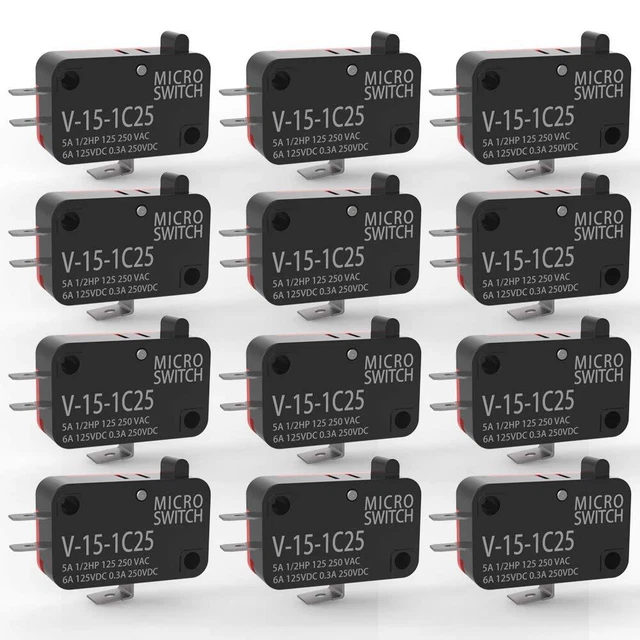 Interrupteur Micro Heschen XV-152-1C25 - SPDT Levier Court - 20A 250VAC - Lot De 2