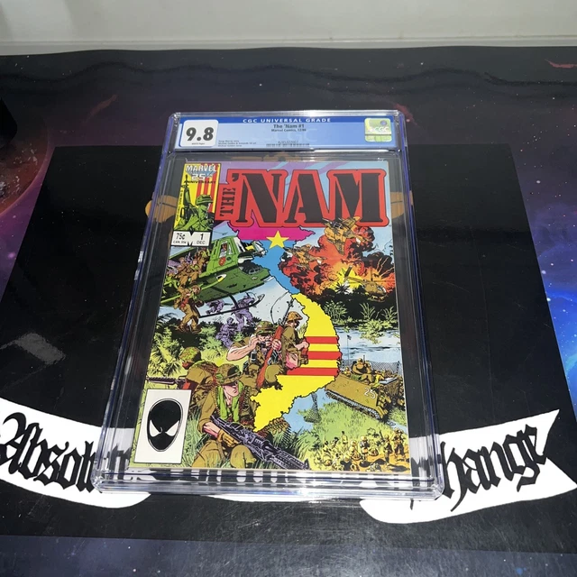 The 'Nam #1 CGC 9.8 White Pages Marvel Comics 1986 Low Population Golden Rare