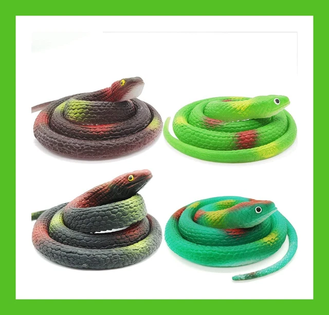 REALISTIC RUBBER SNAKES 4 Pieces 29 Inch Fake Rubber Snake to Keep