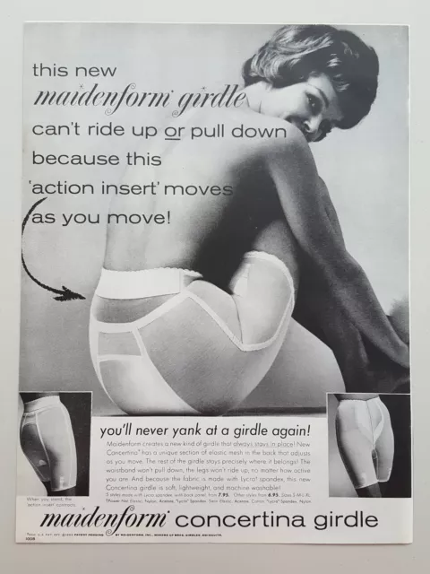 Vintage 1961 Bonnie Cashin's Dreams Begins Maidenform Girdle ad