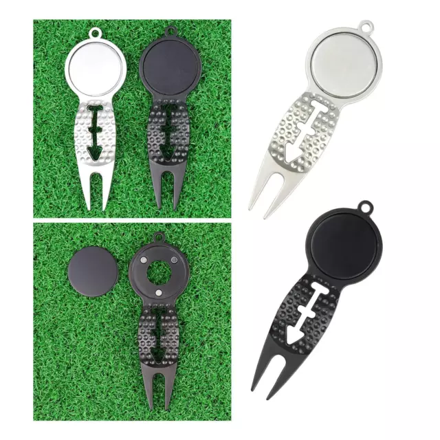 Golf Divot Repair Tool Lawn Repair Prong Golf Equipment Zinc Alloy Golf Turf