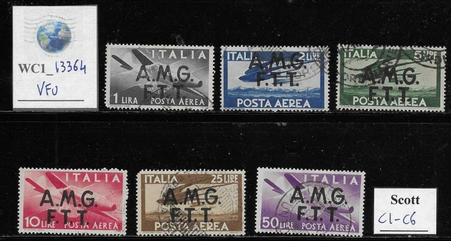 WC1_13364. ITALY: TRIESTE FTT. 1947 DEMOCRATICA cplt set. Scott C1-C6. Used.
