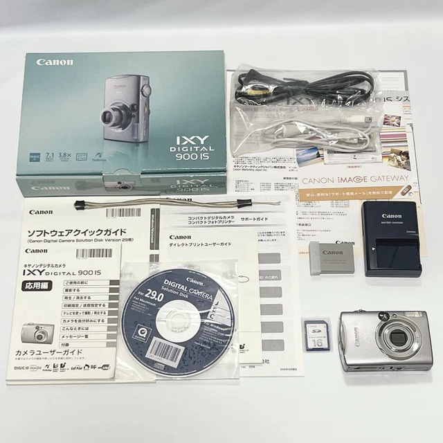 Canon IXY DIGITAL 900 IS 本体と付属品 中古】Canon キヤノン IXY Digital 900 IS シルバー コンパクト
