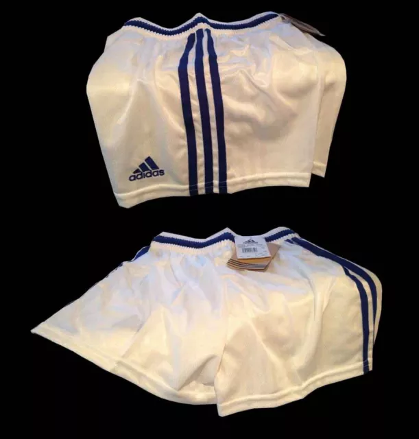 Short Adidas pour enfant bleu blanc