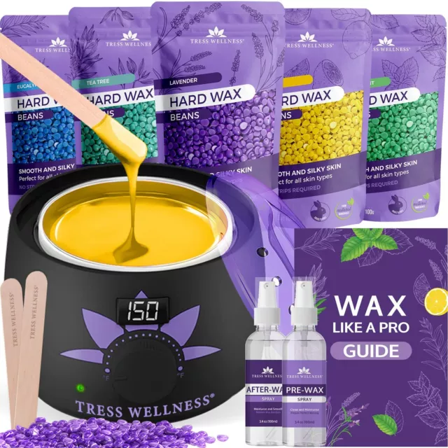  KoluaWax Hard Wax Beads for Hair Removal - Legs, Arms, Back,  Chest, Large Areas & Curves - 1LB Refill Pearl Beads for Wax Warmer Kit -  For All Skin Types