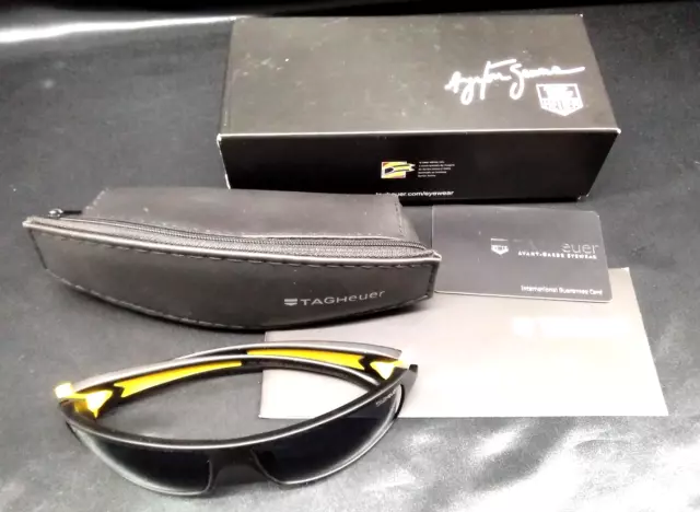 Tag Heuer Ayrton Senna Sunglasses 9205 Racer Limited Edition Black Yellow Rare
